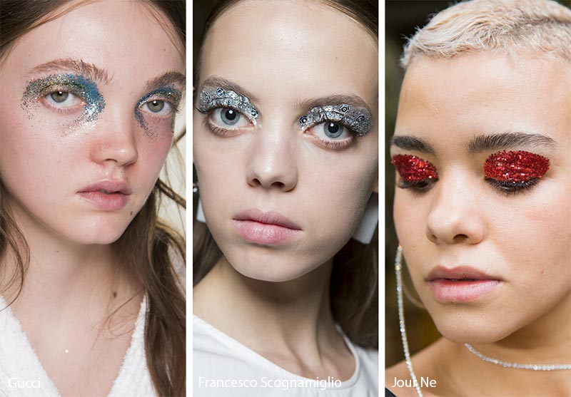 glitter makeup trends 2018