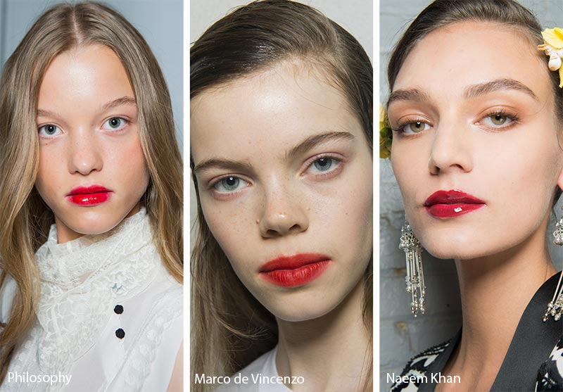 red lipstick makeup trends 2018