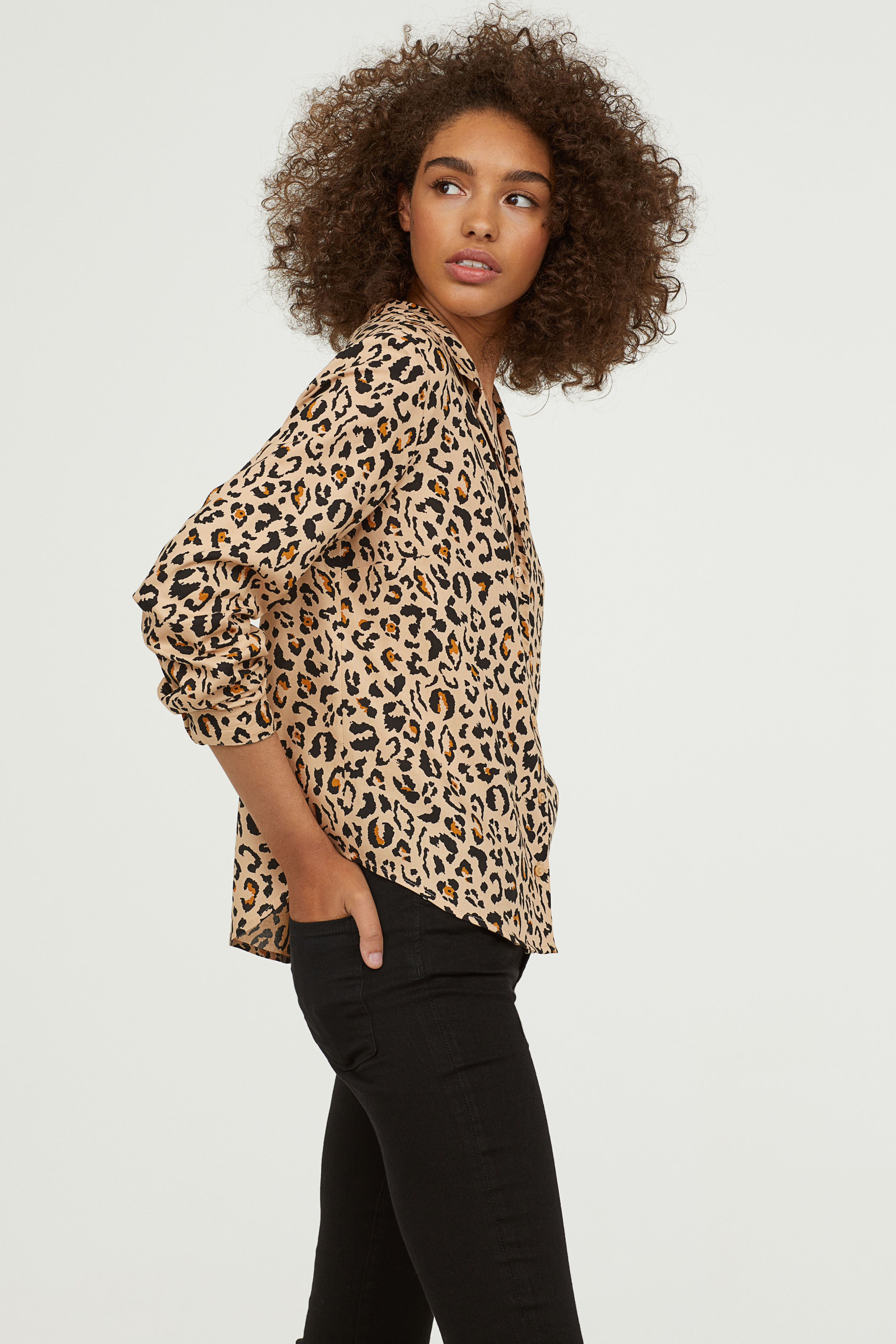 h&m leopard print koszula